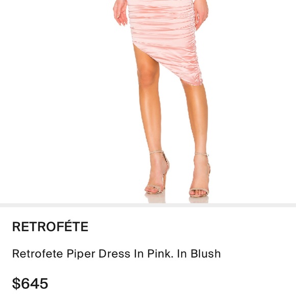SOLD Revolve Blush One Shoulder Prom Dress - Picture 2 of 8